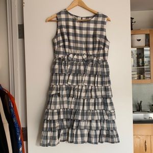 Betsheva Light blue gingham babydoll dress